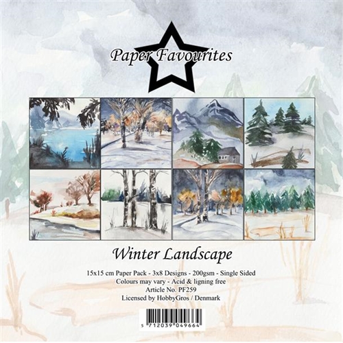 Paper Favourites Winter landscape 3x8design 15x15cm 200g